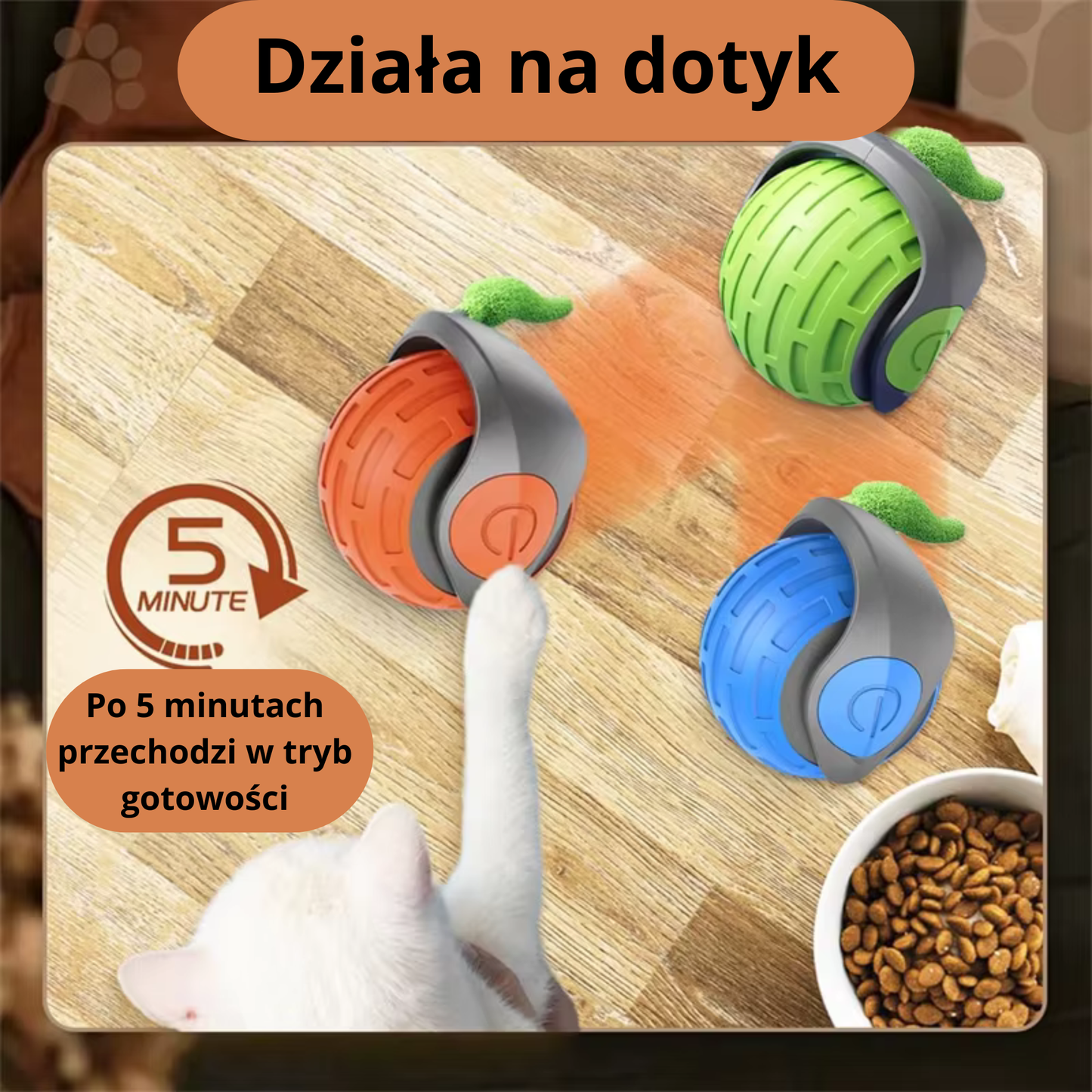 Inteligentna Interaktywna Piłka dla Kota – Automatyczna Zabawka