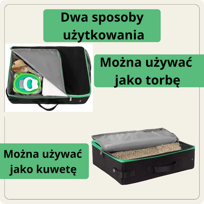 Przenośna Kuweta dla Kota z Wodoodpornej Tkaniny Oxford