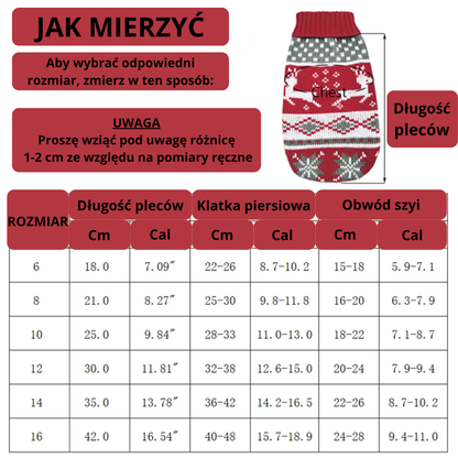 Uroczy sweter dla kota – ciepły zimowy pulower