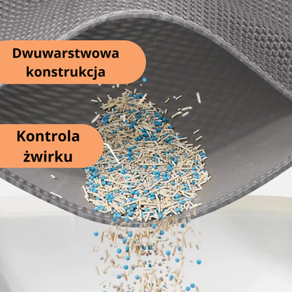 Dwuwarstwowa Mata na Żwirek dla Kota z Wodoodporną Powłoką