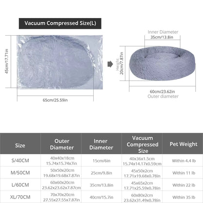Okrągłe legowisko z długim włosiem dla psa
