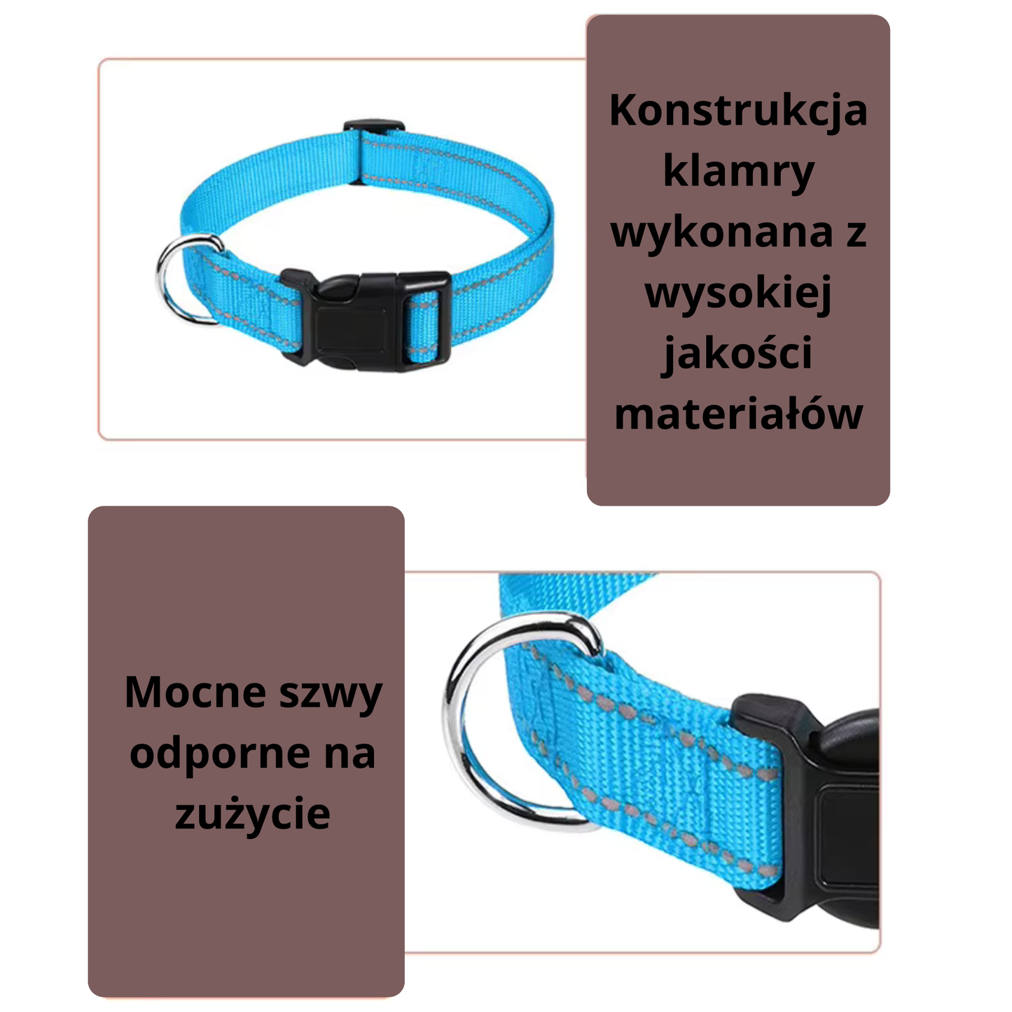 Wytrzymała obroża dla psa ze stylowym designem