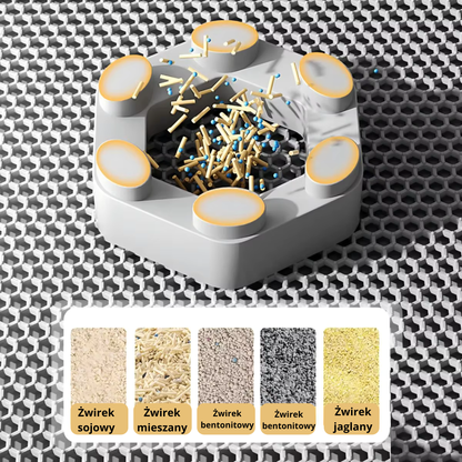 Dwuwarstwowa Mata na Żwirek dla Kota z Wodoodporną Powłoką