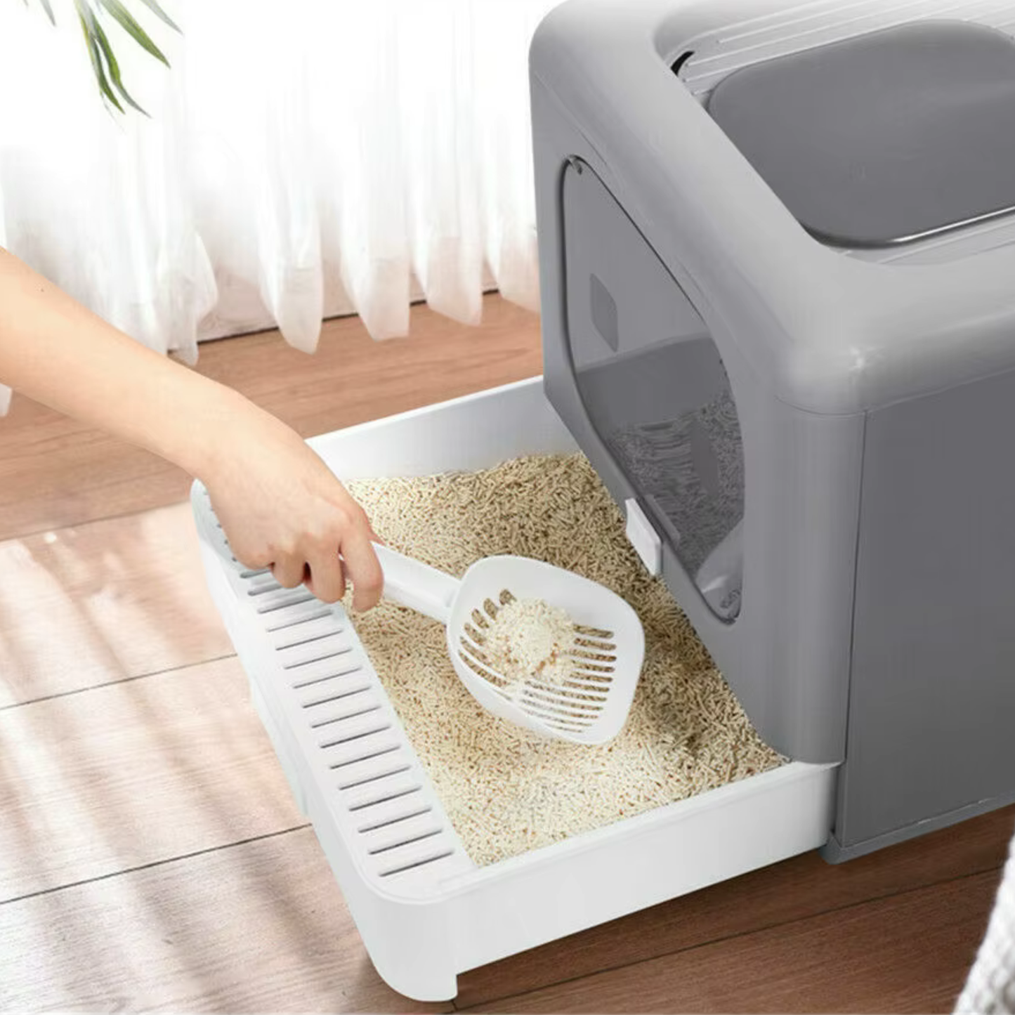 Składana Kuweta dla Kota z Szufladą i Łopatką