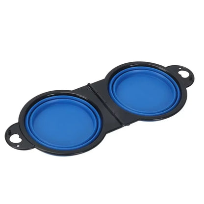 Składana podwójna miska podróżna dla psa i kota