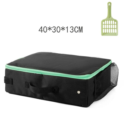 Przenośna Kuweta dla Kota z Wodoodpornej Tkaniny Oxford