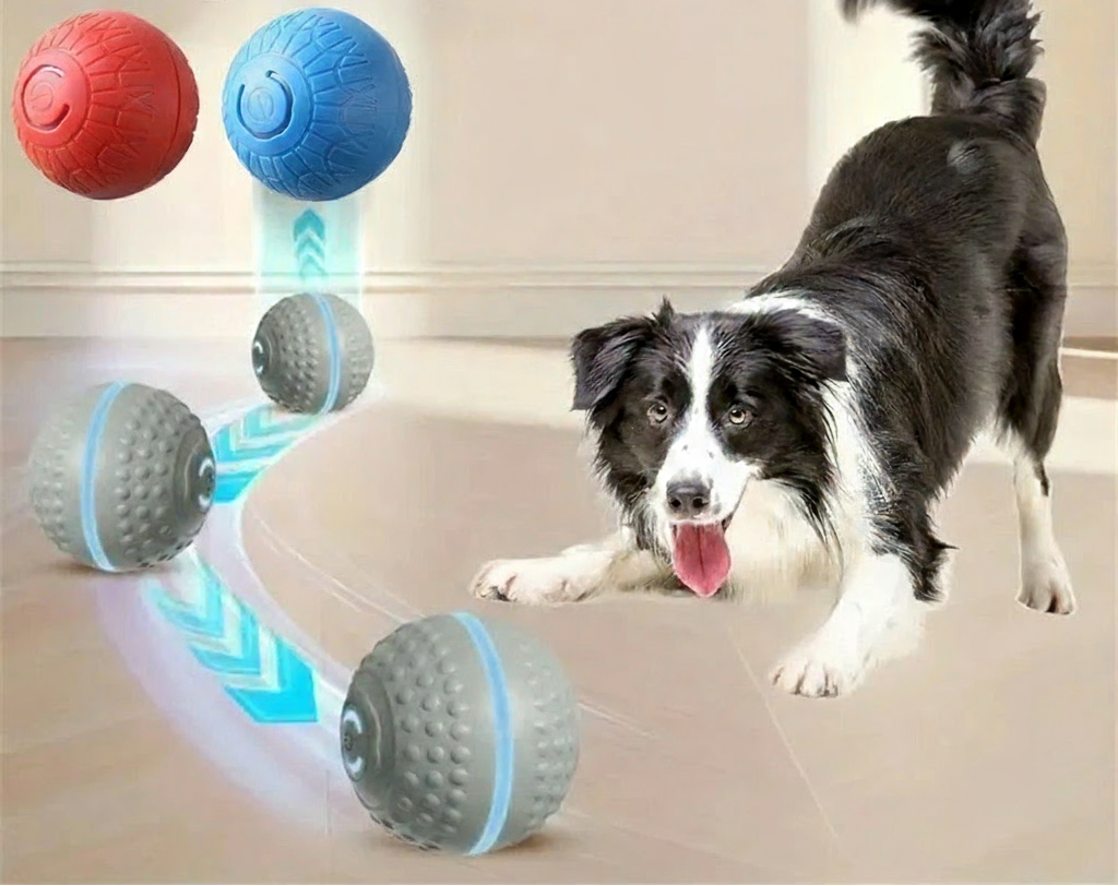 Inteligentna piłka dla psa – interaktywna, ładowana USB, odporna na gryzienie
